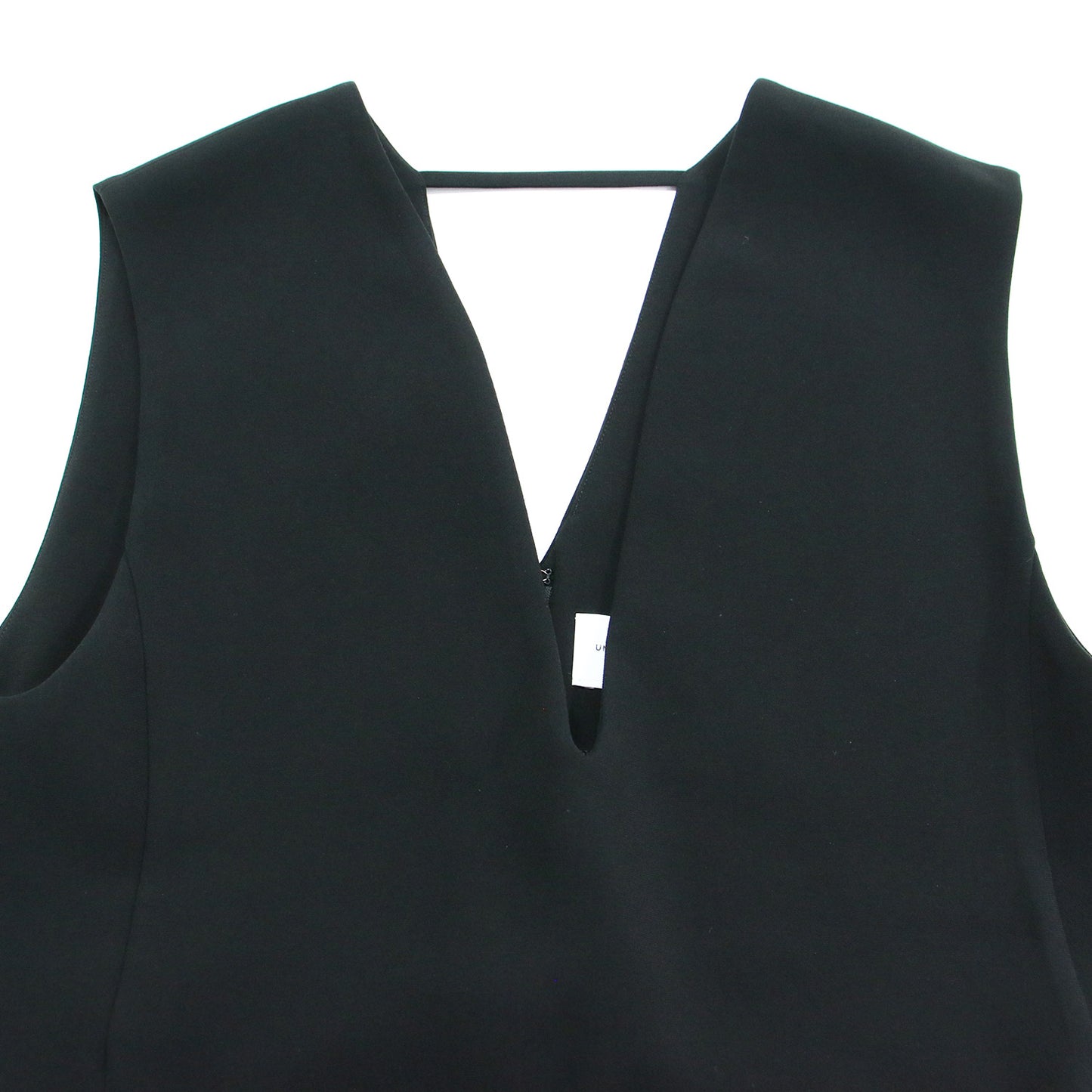 ディープ Vネック ジャンパースカート / ワンピース ロング Iライン スリット