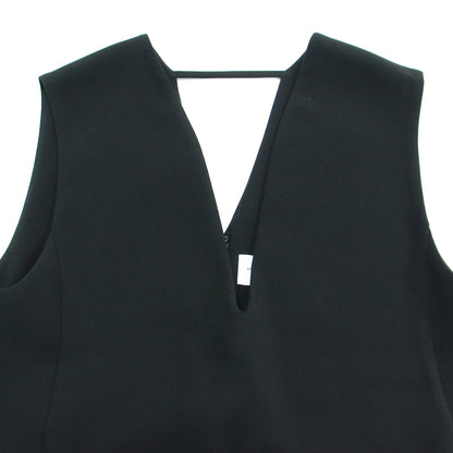 ディープ Vネック ジャンパースカート / ワンピース ロング Iライン スリット