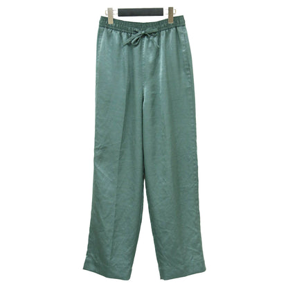 21春夏 ポリステルスラブ イージー ストレート パンツ / テーパード ウエストゴム プルオン センタープレス