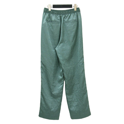 21春夏 ポリステルスラブ イージー ストレート パンツ / テーパード ウエストゴム プルオン センタープレス