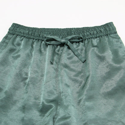 21春夏 ポリステルスラブ イージー ストレート パンツ / テーパード ウエストゴム プルオン センタープレス