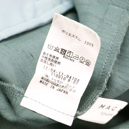 21春夏 ポリステルスラブ イージー ストレート パンツ / テーパード ウエストゴム プルオン センタープレス