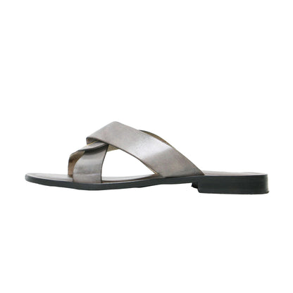 クロス レザー サンダル / GALERIE VIE VACCHETTA フラット ゴールド 金具