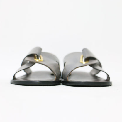 クロス レザー サンダル / GALERIE VIE VACCHETTA フラット ゴールド 金具