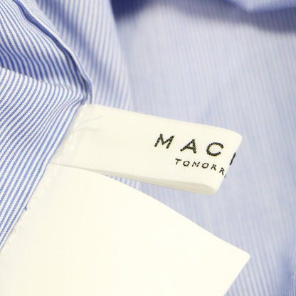 22春夏 コットン ブロード スタンドカラー チュニック ブラウス / シャツ ハイネック 半袖 フレンチスリーブ ギャザー コットン