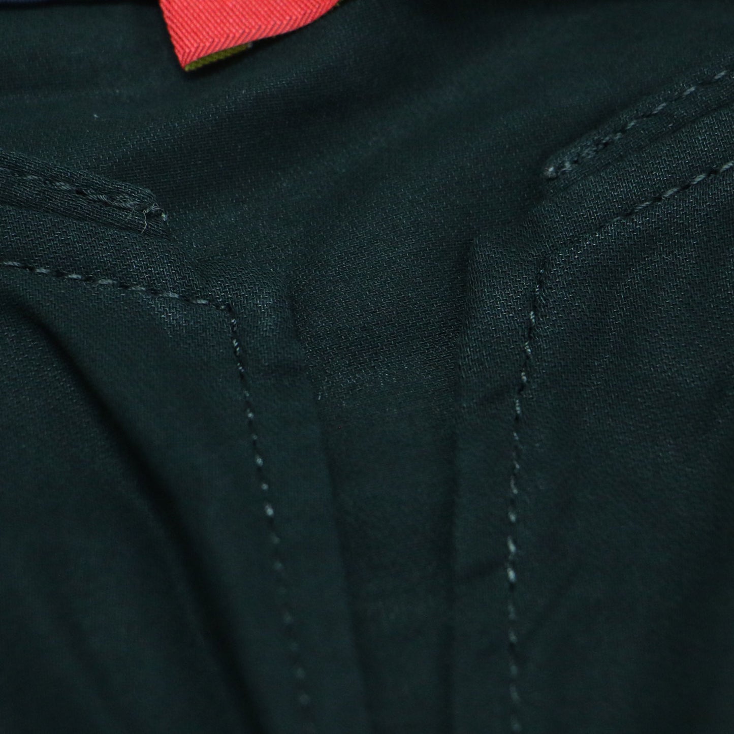 コットン ボイル ダブルクロス キーネック プルオーバー / ブラウス 長袖 Vネック ドルマンスリーブ ショート丈