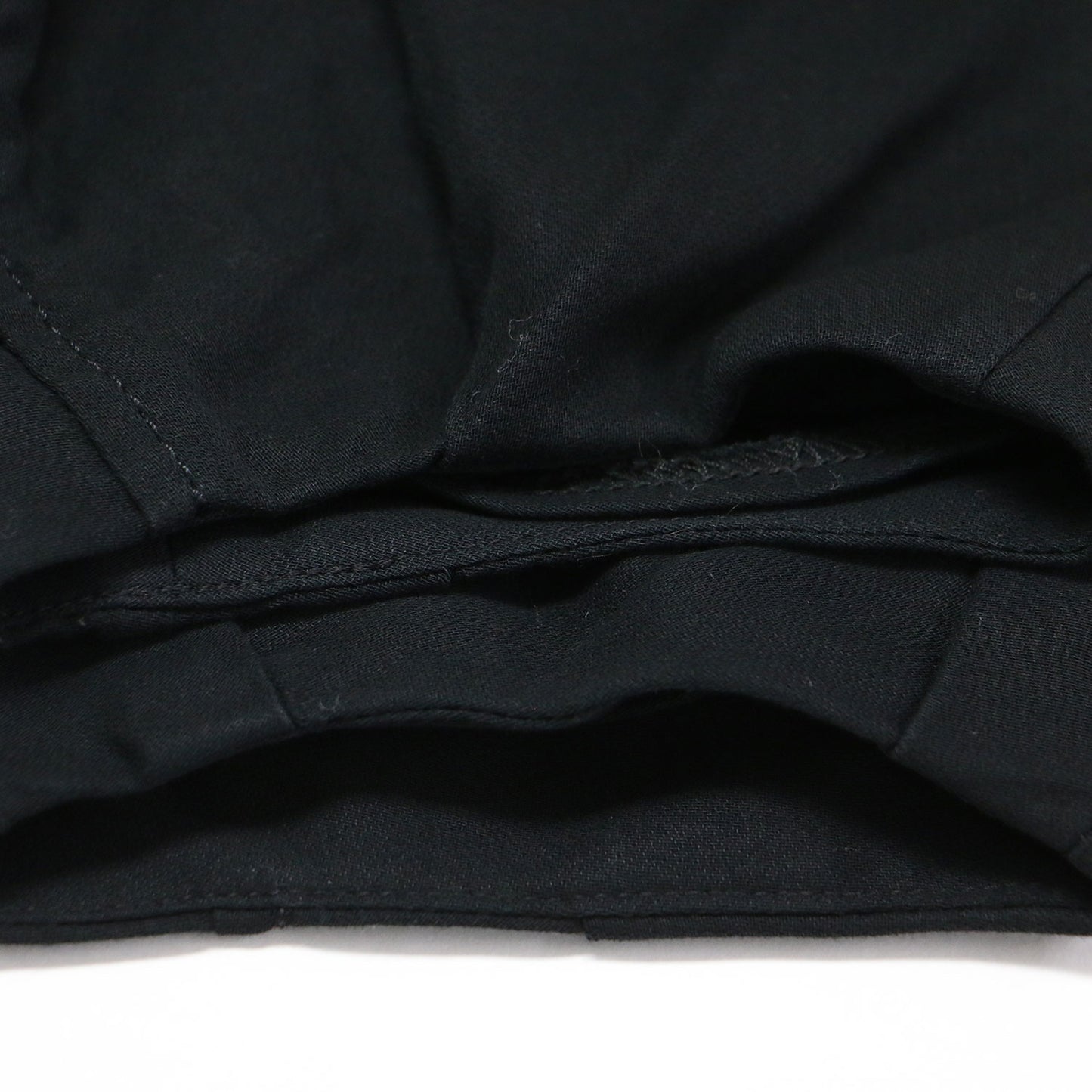 コットン ボイル ダブルクロス キーネック プルオーバー / ブラウス 長袖 Vネック ドルマンスリーブ ショート丈