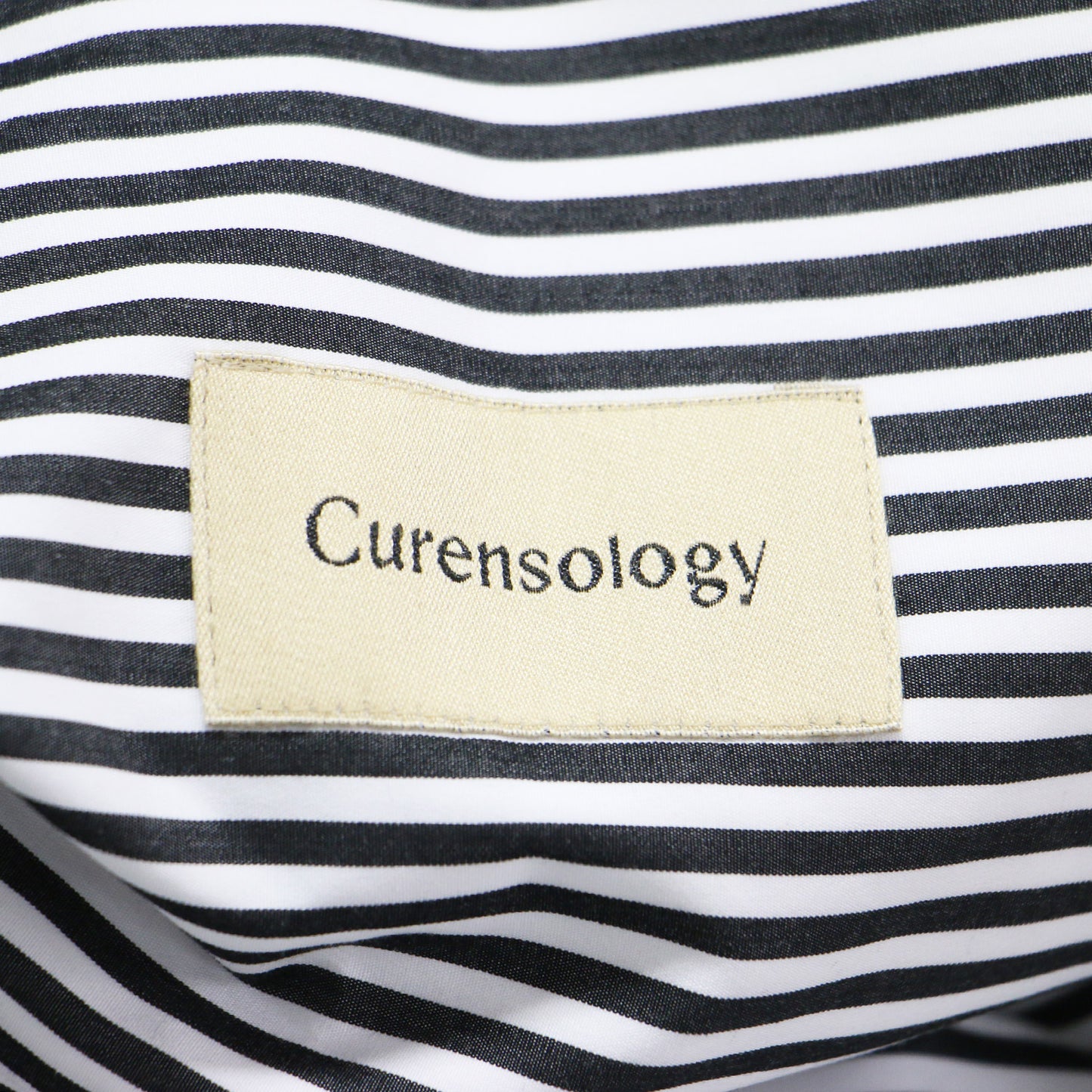 21春夏 ストライプ ギャザー スカート / マキシ丈 フレア リボン コットン