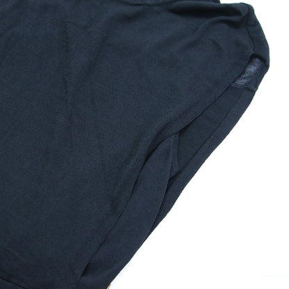 フレンチスリーブ ニット ワンピース / ミディ丈 ボートネック ノースリーブ ウエスト切替