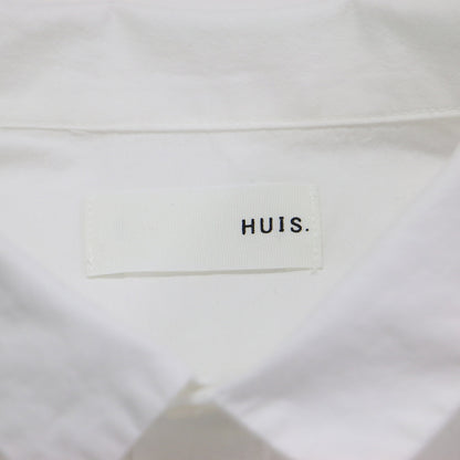 やわらかコットン ロングシャツ / チュニック 長袖 ドロップショルダー ワイド ロゴ 刺繍