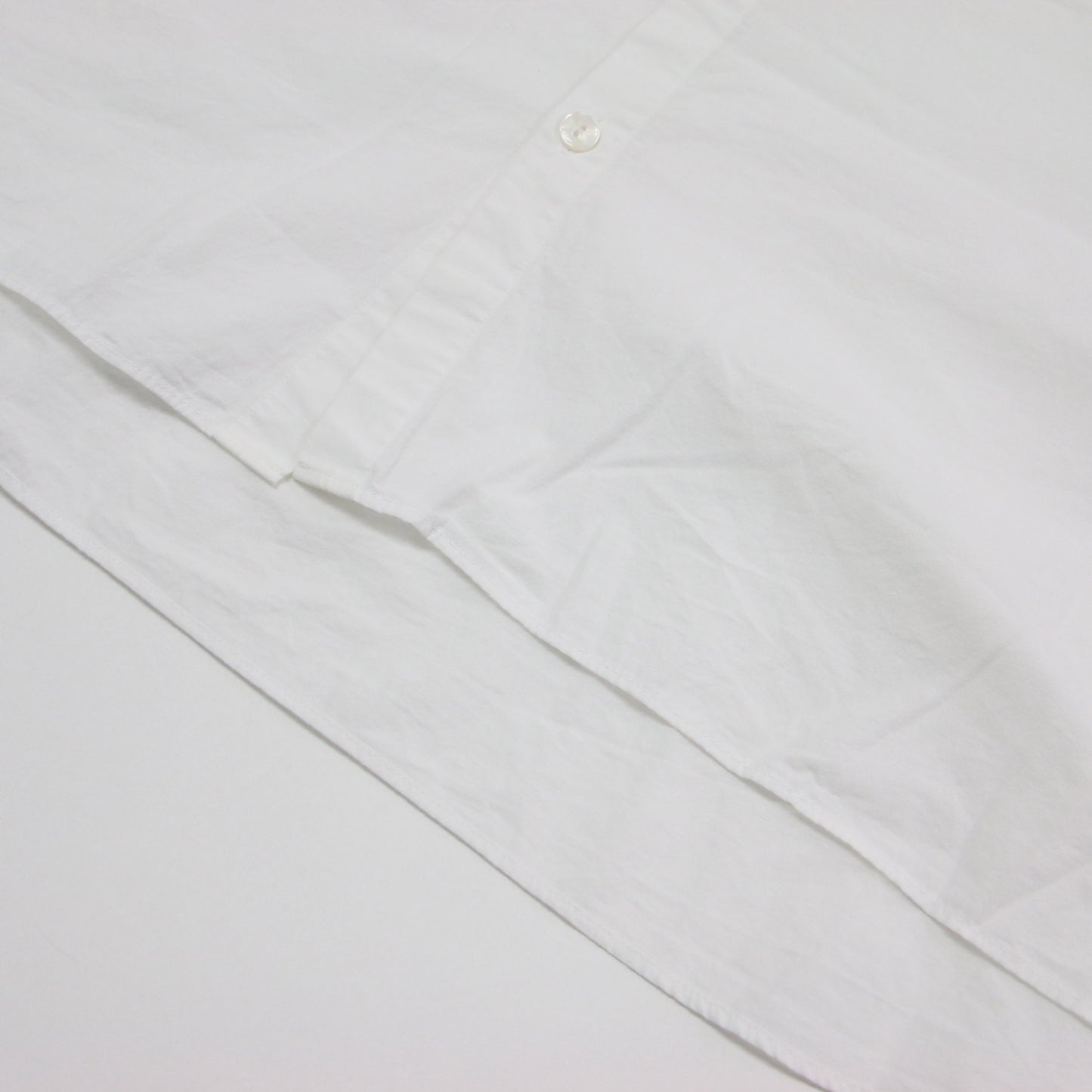 やわらかコットン ロングシャツ / チュニック 長袖 ドロップショルダー ワイド ロゴ 刺繍