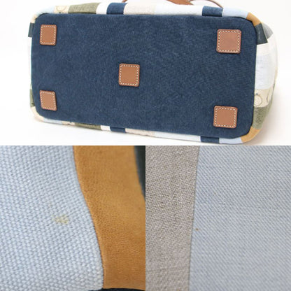 22春夏 ルオーロ ストライプ 2WAY トート バッグ / ワンショルダー パッチワーク 牛革 レザー