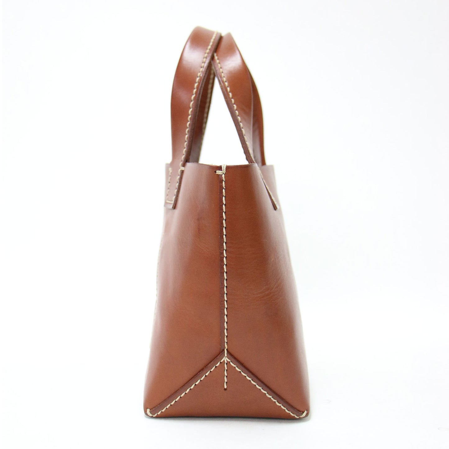 レザー アマーノ トートバッグ S / ハンドバッグ ステッチ ロゴ 牛革