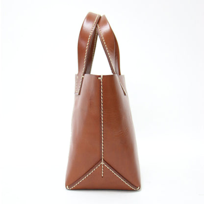 レザー アマーノ トートバッグ S / ハンドバッグ ステッチ ロゴ 牛革