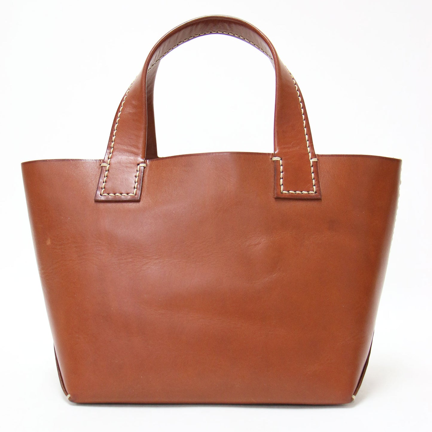 レザー アマーノ トートバッグ S / ハンドバッグ ステッチ ロゴ 牛革