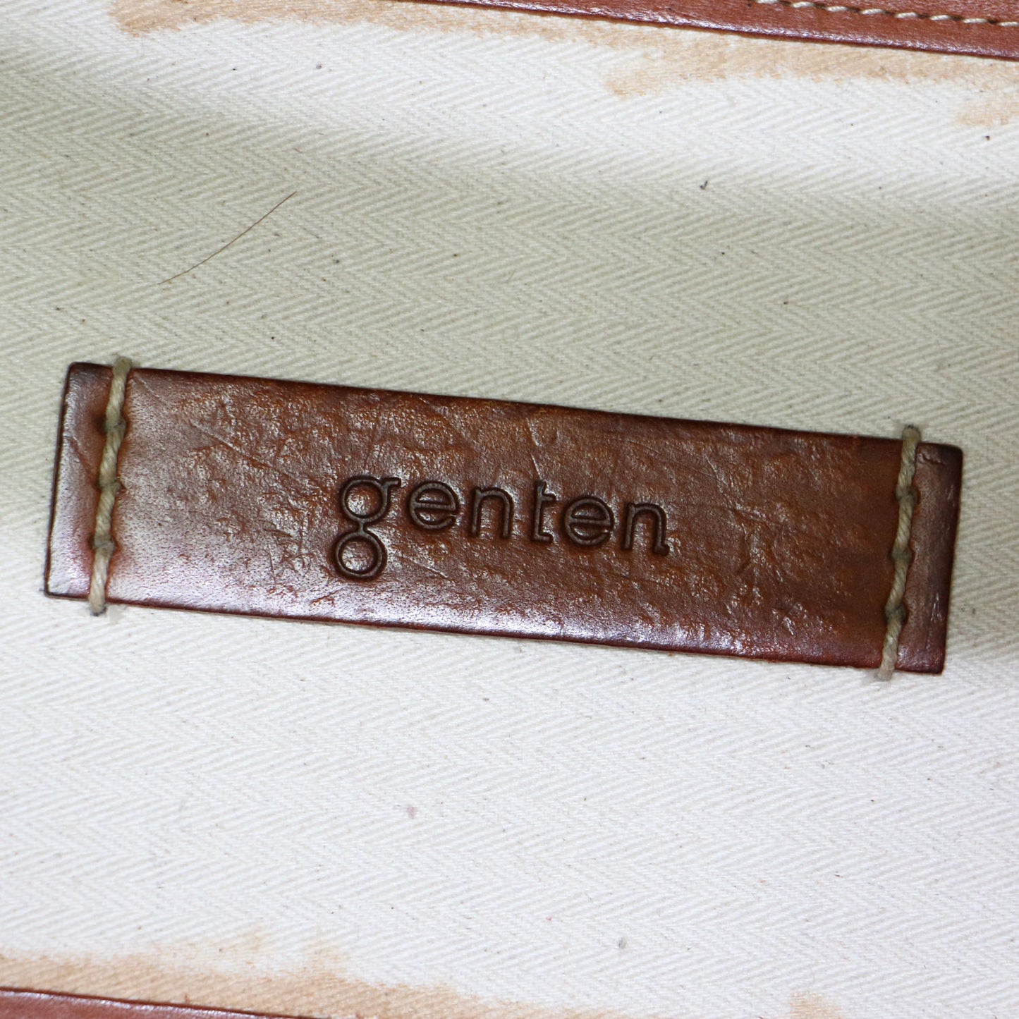 レザー アマーノ トートバッグ S / ハンドバッグ ステッチ ロゴ 牛革