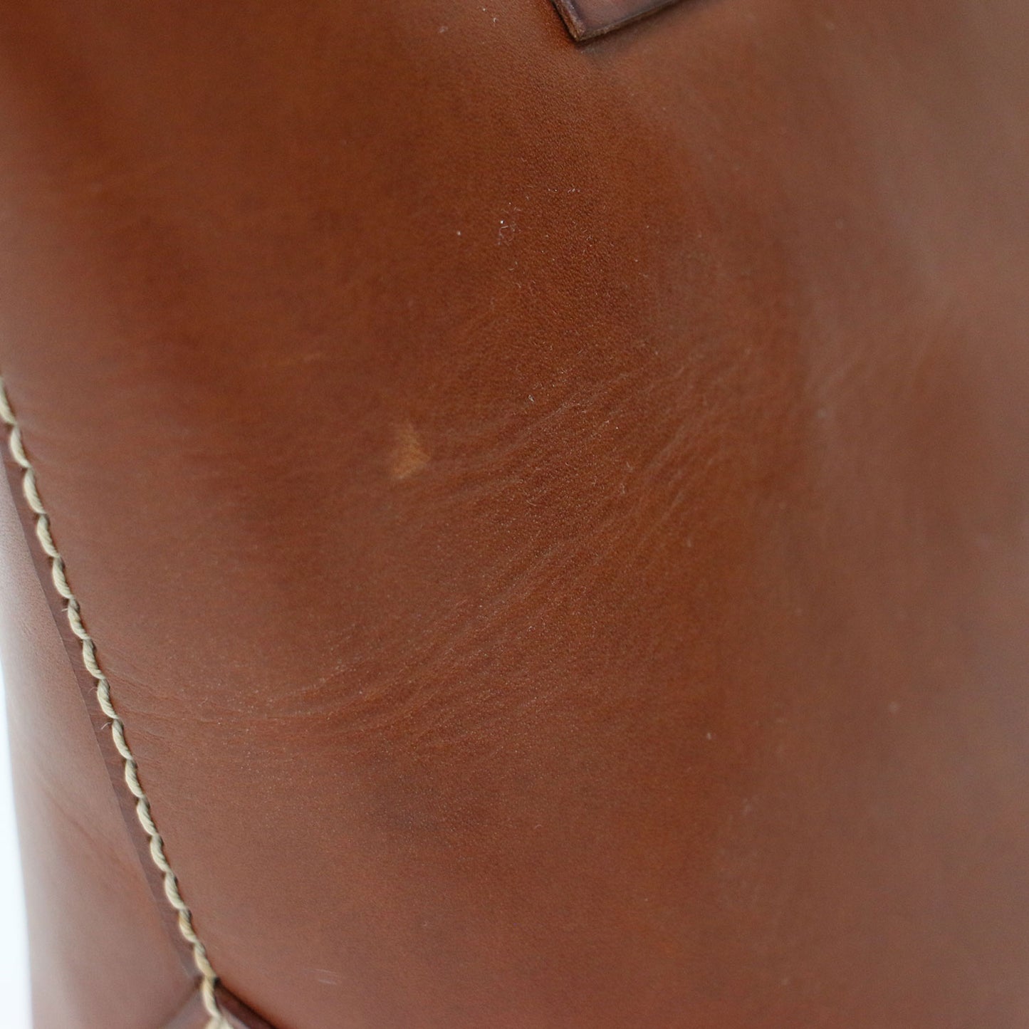 レザー アマーノ トートバッグ S / ハンドバッグ ステッチ ロゴ 牛革