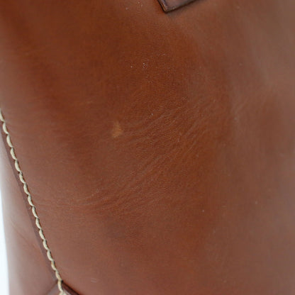 レザー アマーノ トートバッグ S / ハンドバッグ ステッチ ロゴ 牛革