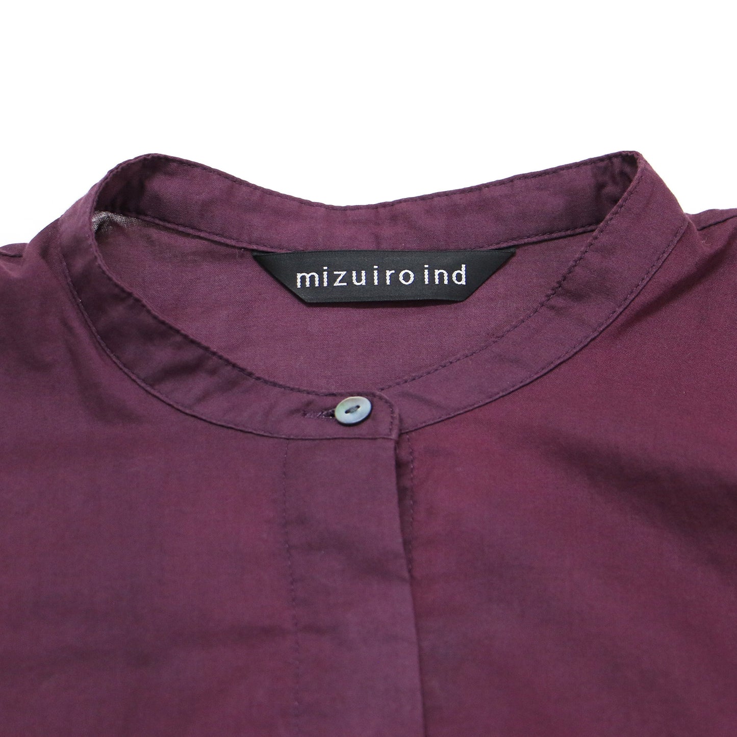 24秋冬 ピンタック パフスリーブ シャツ / チュニック 長袖 バルーンスリーブ スタンドカラー フレア