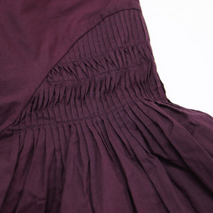 24秋冬 ピンタック パフスリーブ シャツ / チュニック 長袖 バルーンスリーブ スタンドカラー フレア