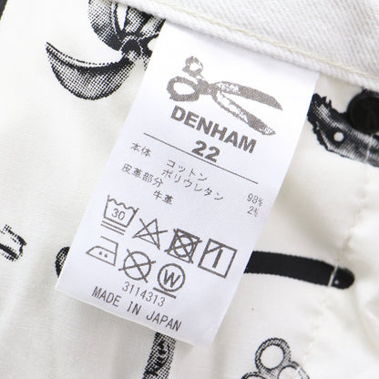 24春夏 ハイウエスト ストレート デニム パンツ / ワイドパンツ フルレングス 5ポケット ストレッチ コットン