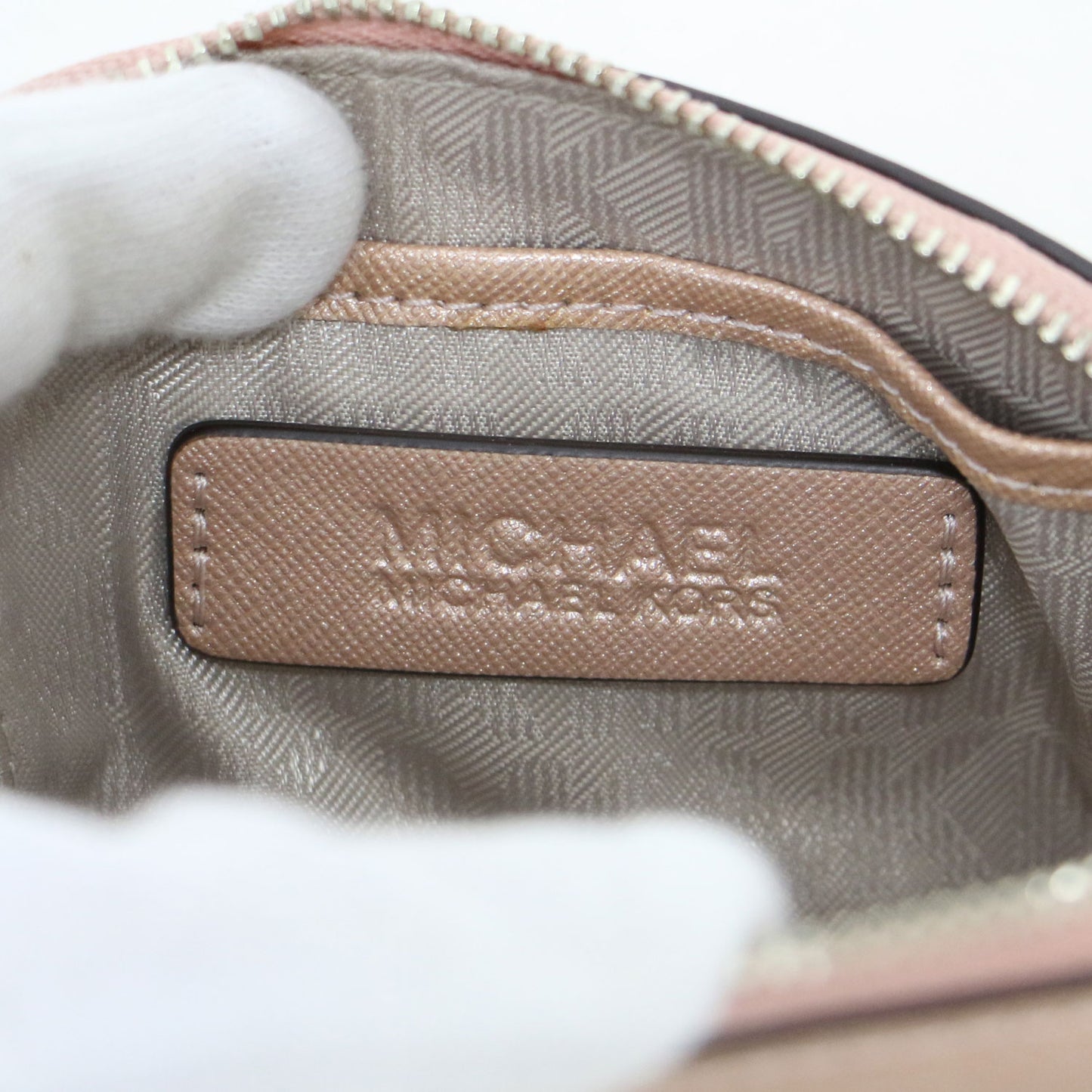 チャーム付き ファスナー ミニ ポーチ / ハート チェーン ロゴ