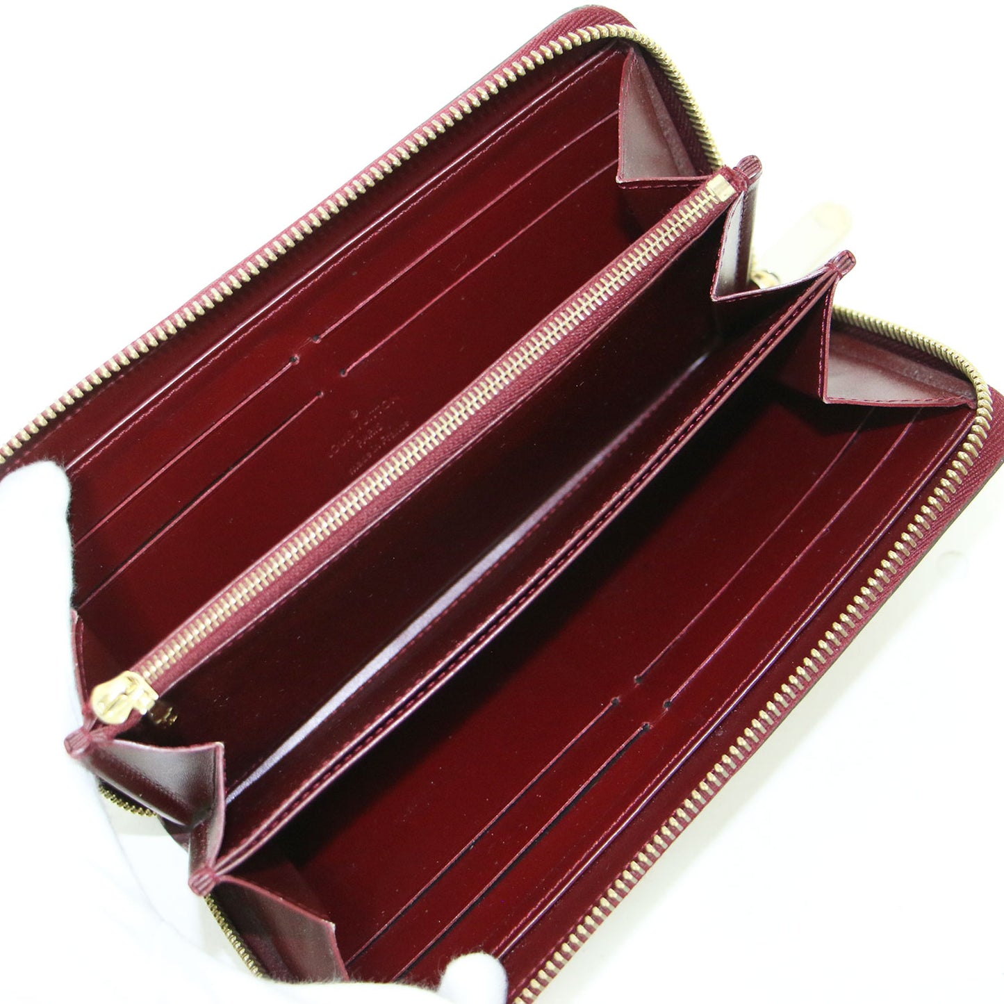ヴェルニ ジッピーウォレット ルージュフォーヴィスト M91536 / 長財布 ラウンドジップ モノグラム カーフスキン エナメル