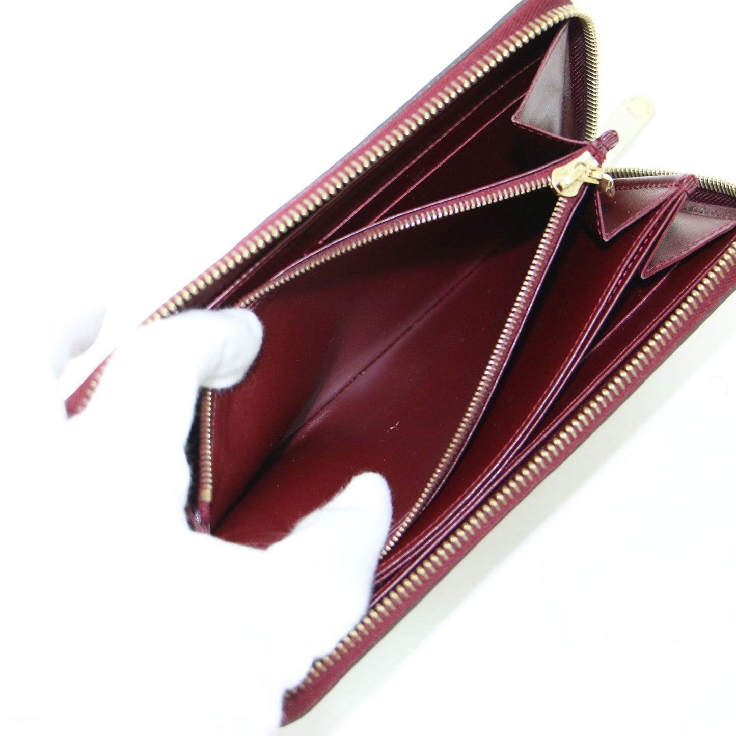ヴェルニ ジッピーウォレット ルージュフォーヴィスト M91536 / 長財布 ラウンドジップ モノグラム カーフスキン エナメル