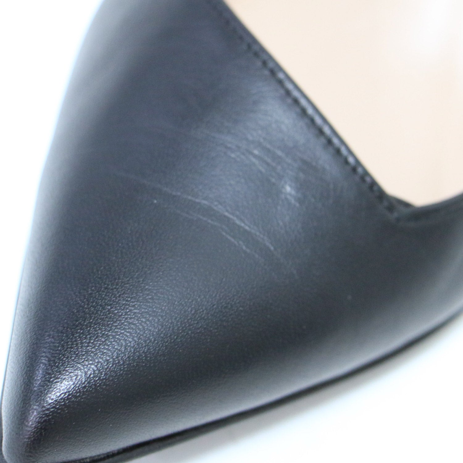 DIANA (ダイアナ) レザー ポインテッドトゥ チャンキーヒール