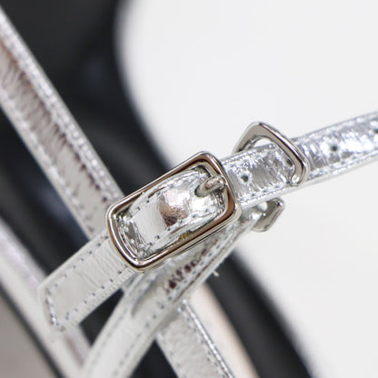 24春夏 スクエアトゥ ストラップ サンダル / ローヒール スリングバック