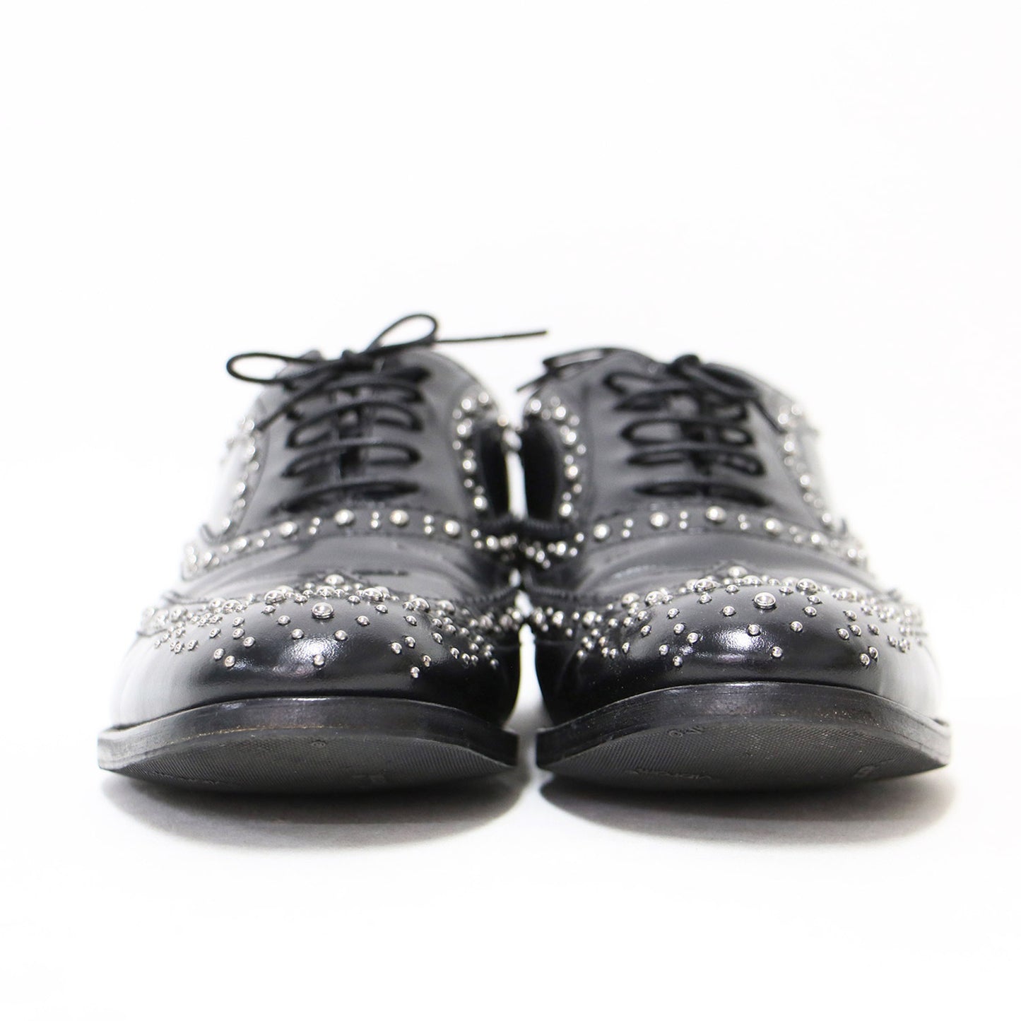 バードウッド メット ウィングチップ レースアップ シューズ / Burwood Met. ドレスシューズ メタルスタッズ レザー