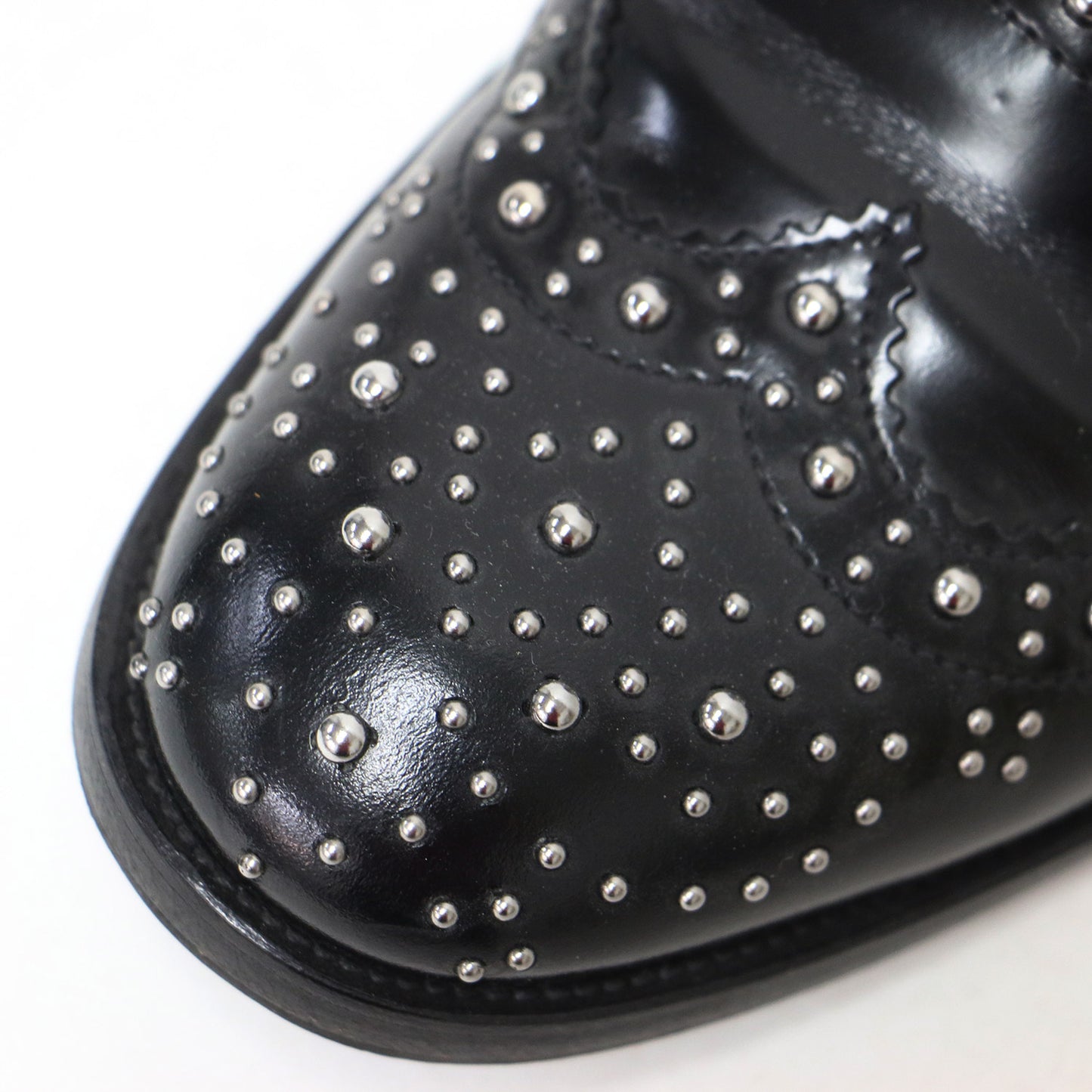 バードウッド メット ウィングチップ レースアップ シューズ / Burwood Met. ドレスシューズ メタルスタッズ レザー