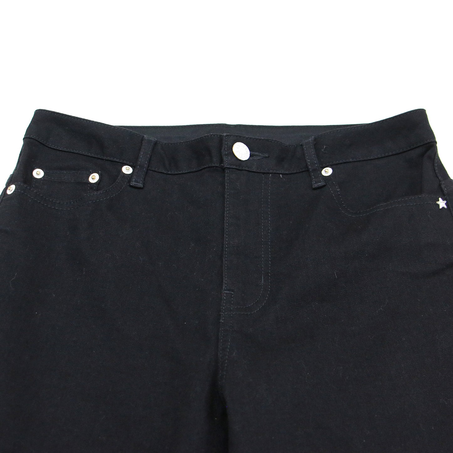 ポケット 刺繍 テーパード パンツ / ストレッチ コットン