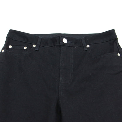 ポケット 刺繍 テーパード パンツ / ストレッチ コットン