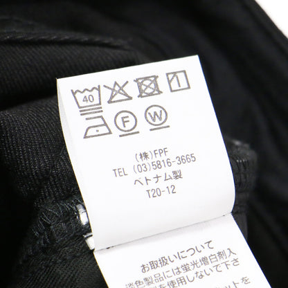 ポケット 刺繍 テーパード パンツ / ストレッチ コットン