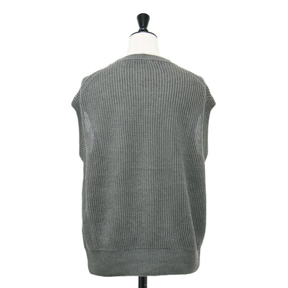 23春夏 リネン フルカーディガン クルーネック プルオーバー / ニット クルーネック ノースリーブ