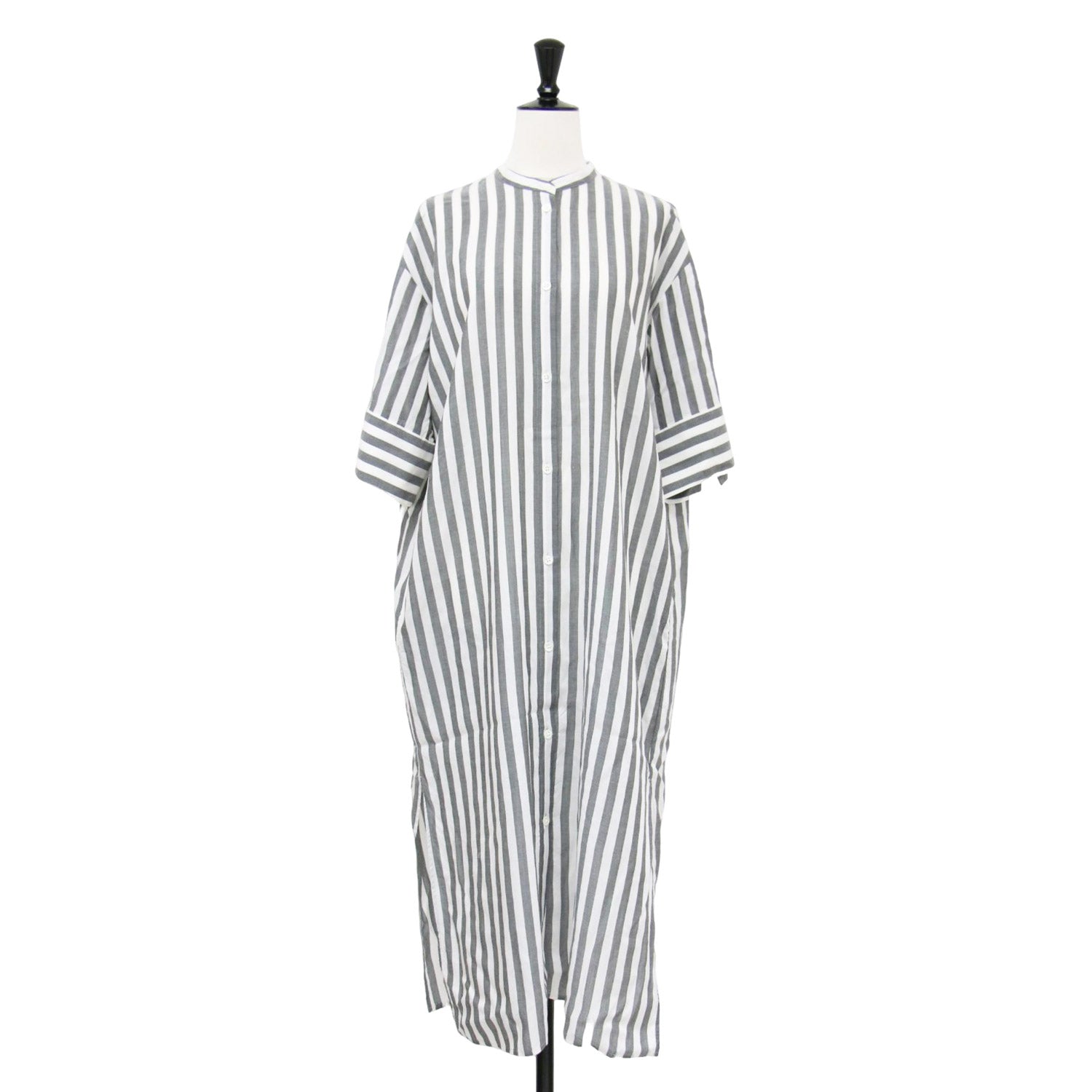 BLAMINK / ブラミンク | コットン ストライプ ロングシャツ | 36