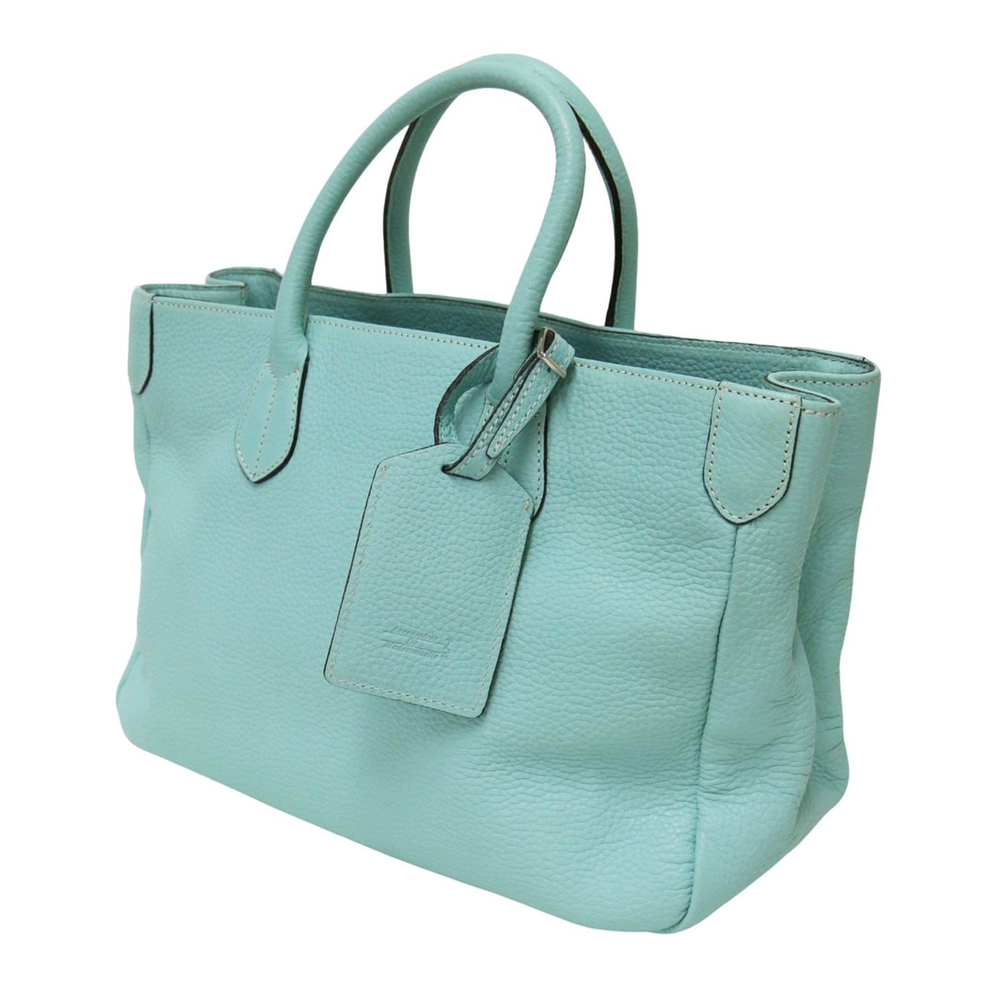 カウレザー トートバッグ / ハンドバッグ ネームタグ付き 本革