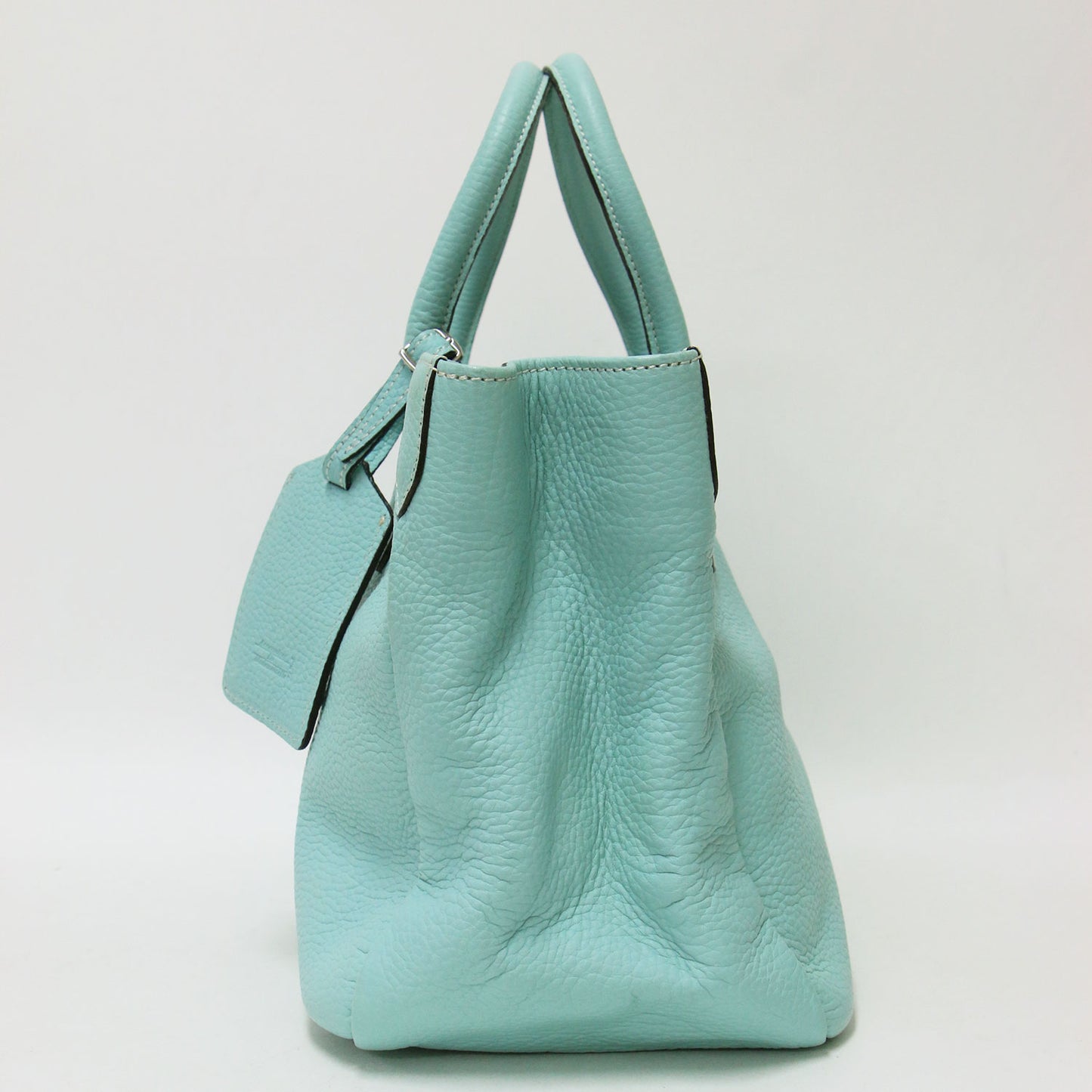 カウレザー トートバッグ / ハンドバッグ ネームタグ付き 本革