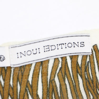 21秋冬 5匹のアニマル柄 ストール / マフラー 大判 フリンジ ウール