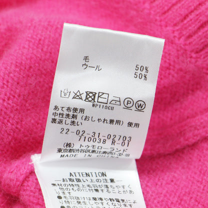 23春夏 フラッフィーニット クルーネック プルオーバー / 22023102703 ニット ショート丈 長袖 ウール