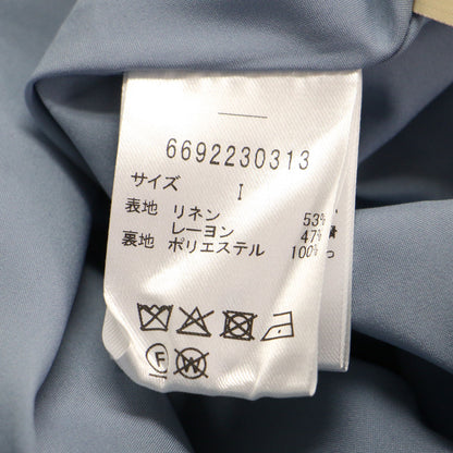 LB.03 22秋冬 リネンブレンド ギャザー フレア スカート / ロング丈 Aライン