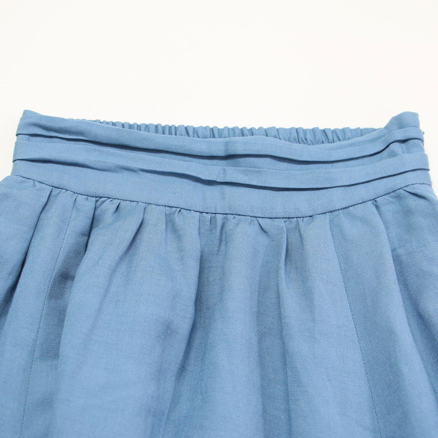 LB.03 22秋冬 リネンブレンド ギャザー フレア スカート / ロング丈 Aライン