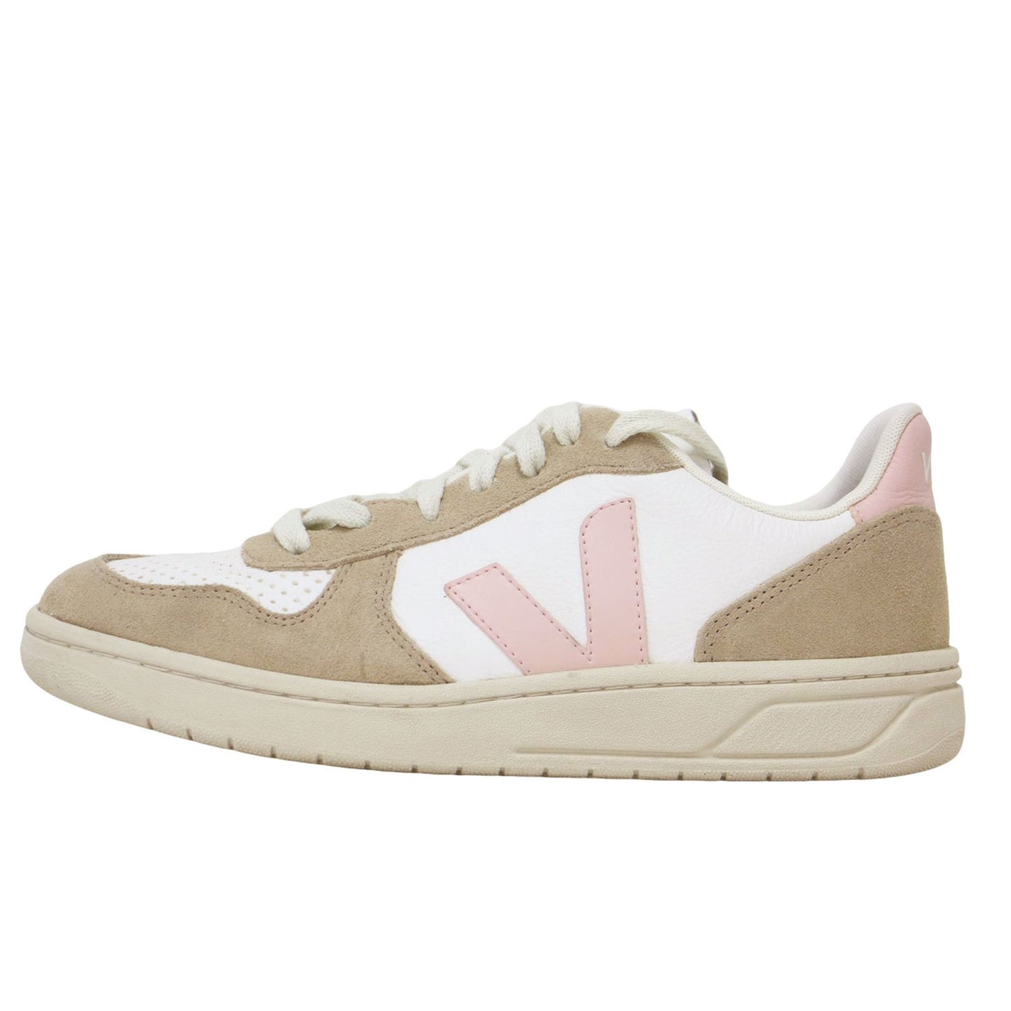 V-10 レザー スニーカー / ローカット レースアップ スエード コンビ