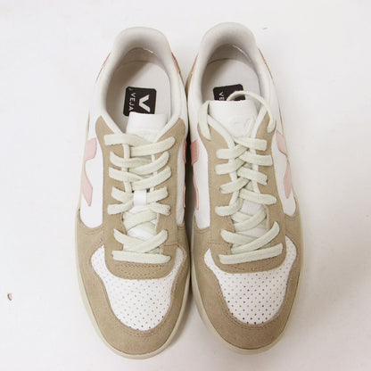 V-10 レザー スニーカー / ローカット レースアップ スエード コンビ