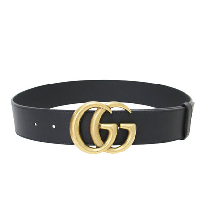 ダブルG ワイド ベルト 400593 / GGマーモント バックル レザー