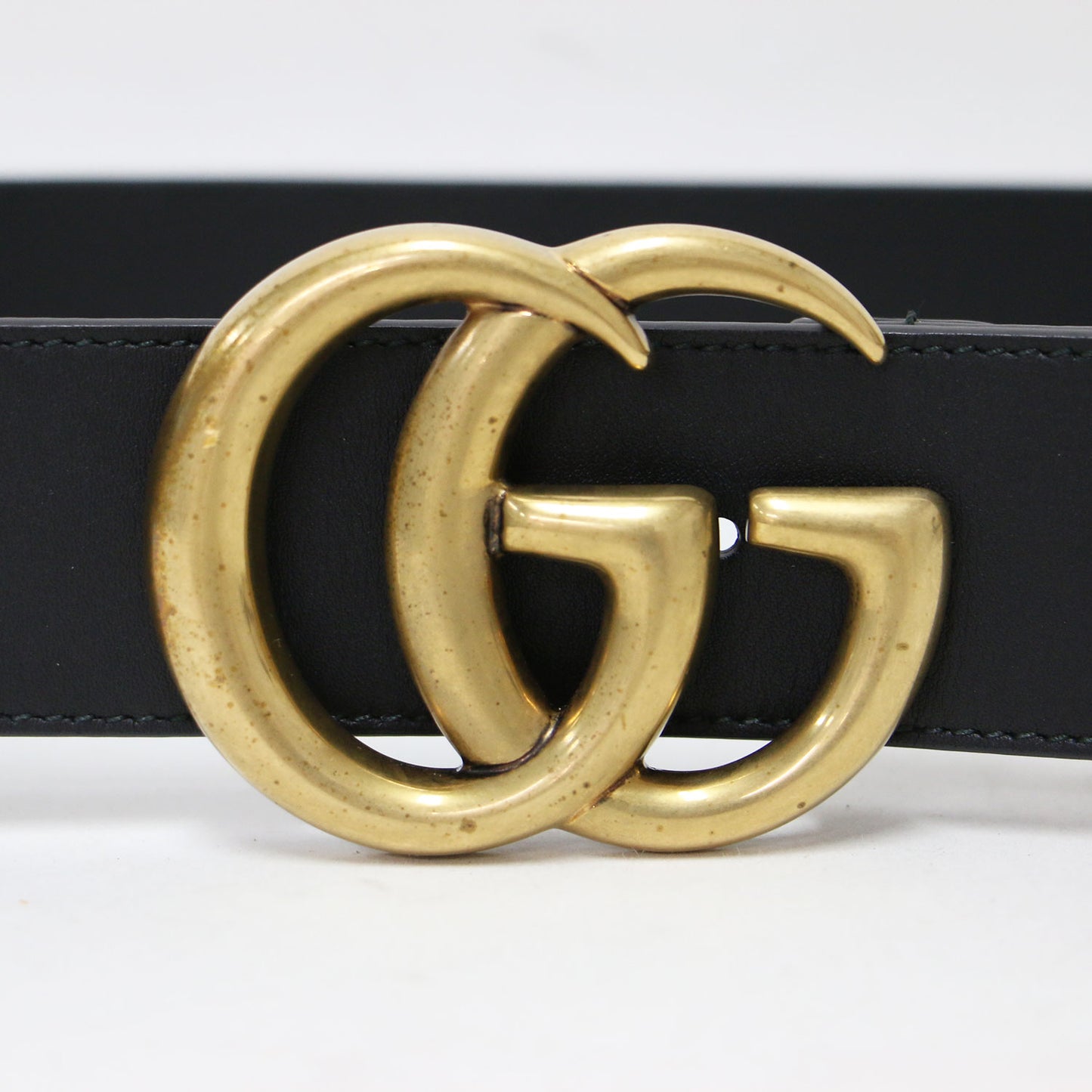 ダブルG ワイド ベルト 400593 / GGマーモント バックル レザー