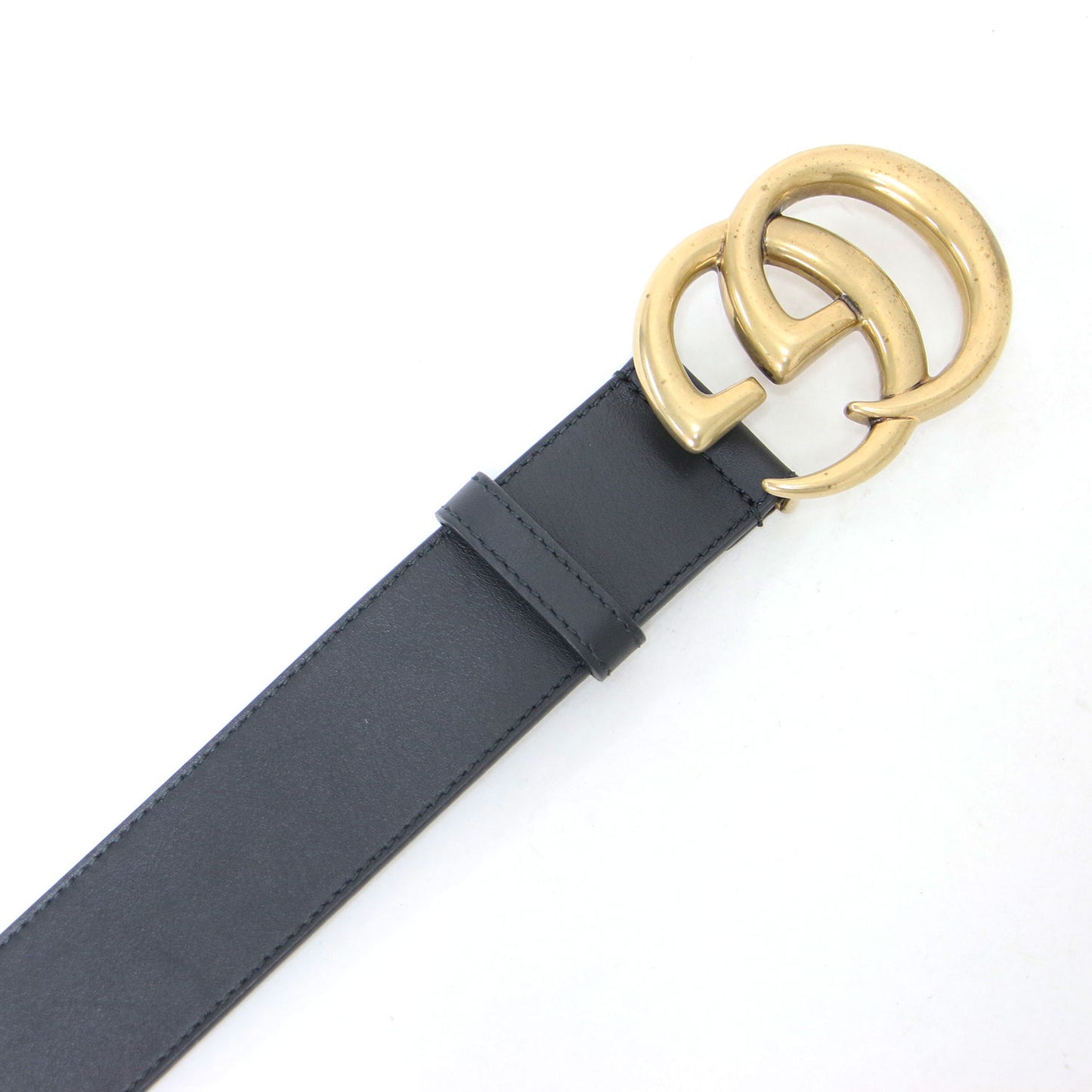 ダブルG ワイド ベルト 400593 / GGマーモント バックル レザー