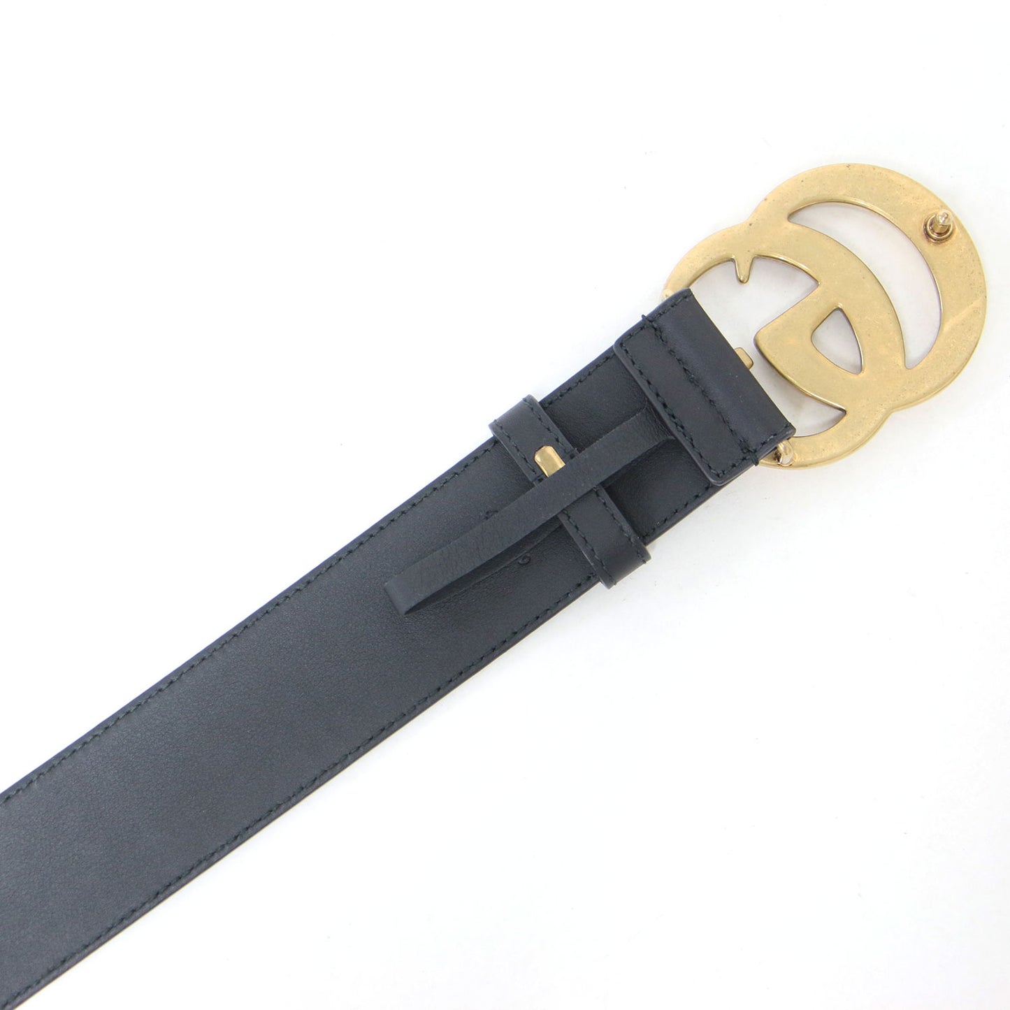 ダブルG ワイド ベルト 400593 / GGマーモント バックル レザー