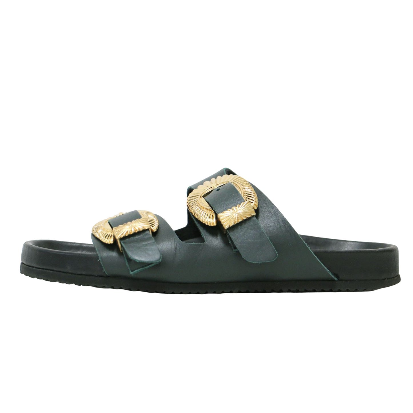 24春夏 レザー バックル サンダル / GERONIMO 10 フラット ダブルベルト